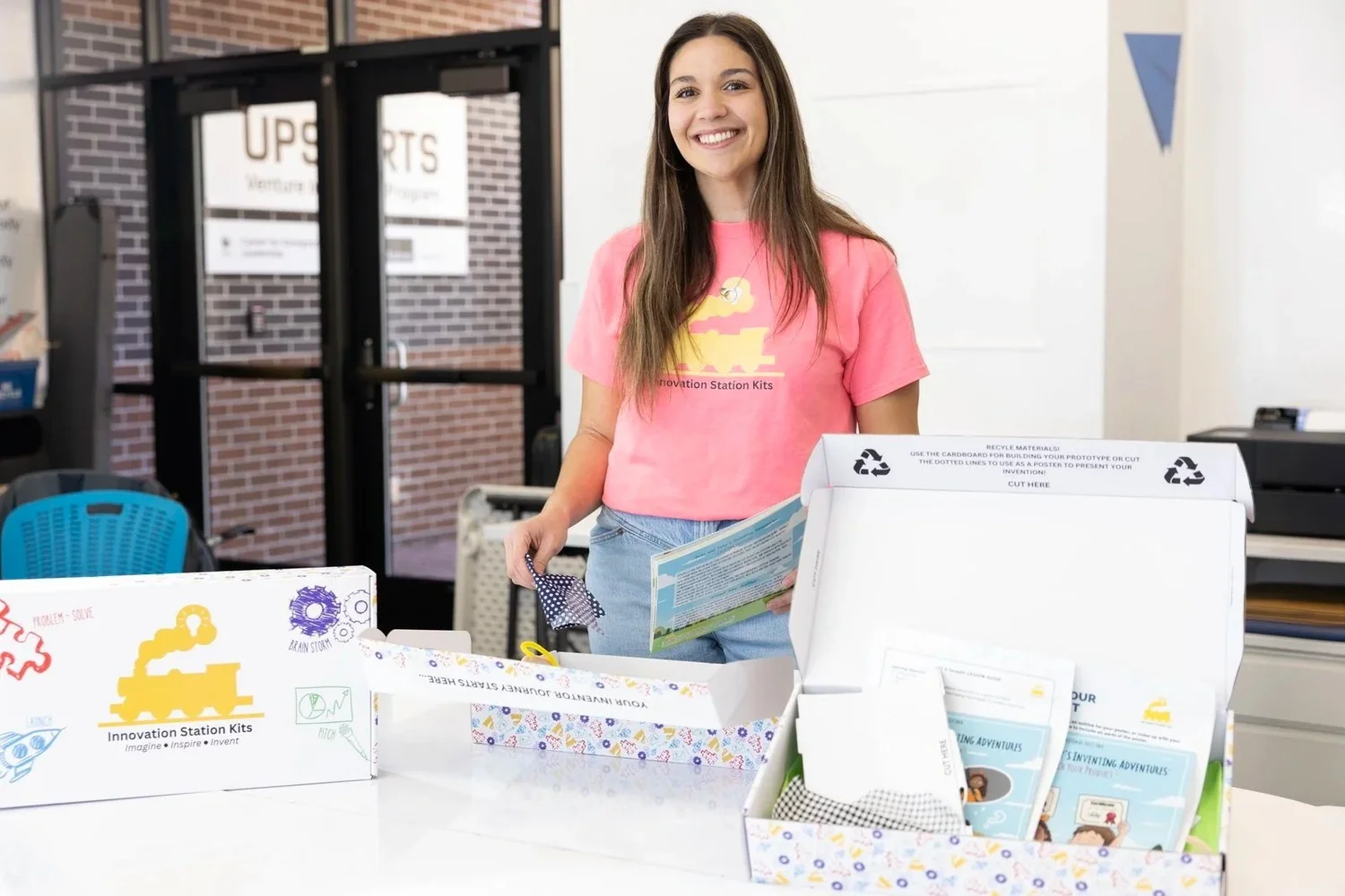 Kelly Shea, founder of Innovation Station, with her Innovation Station Kits