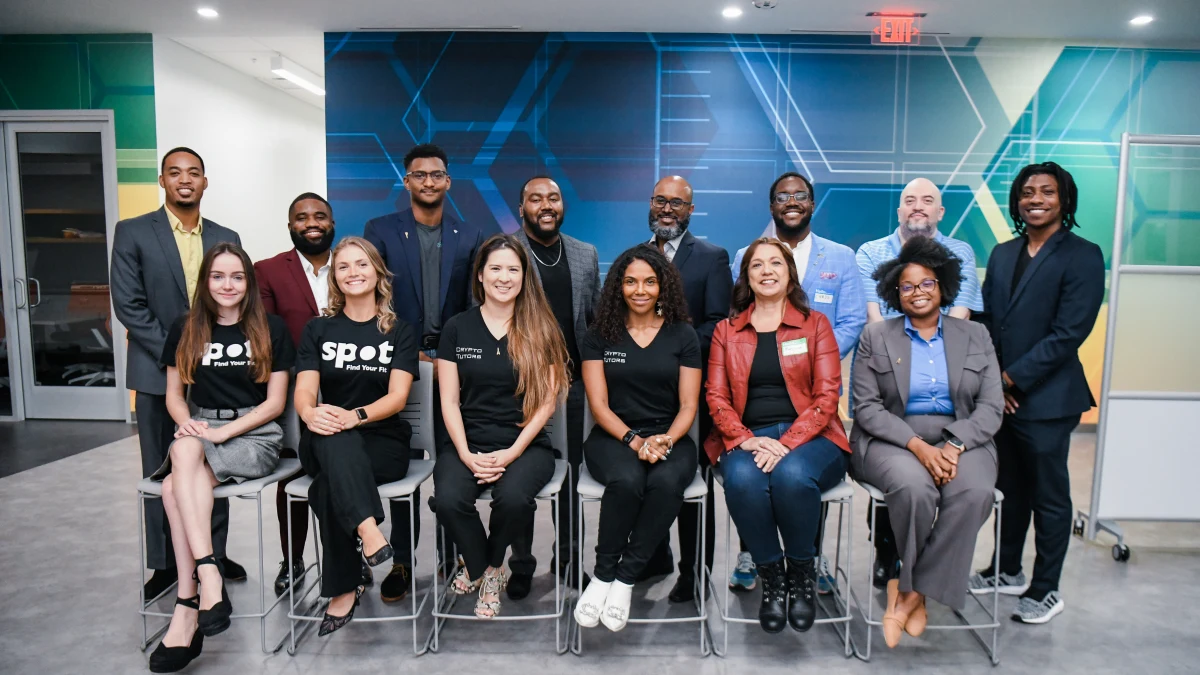 The founders who pitched at the 2024 pitch competition, gathered for a group photograph